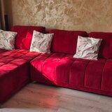 Vand coltar sufragerie Casa Rusu - Sabrina - Rosu Bordeaux, Extensibil
